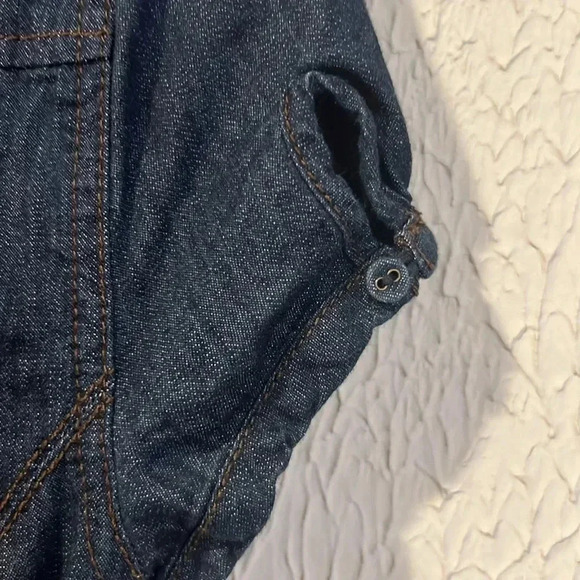 Calvin Klein Jeans dark denim button up dress size small - Picture 4 of 12